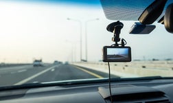 A dash cam in action