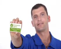 Registered waste carrier showing their license